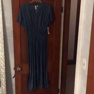 Women’s long light denim dress